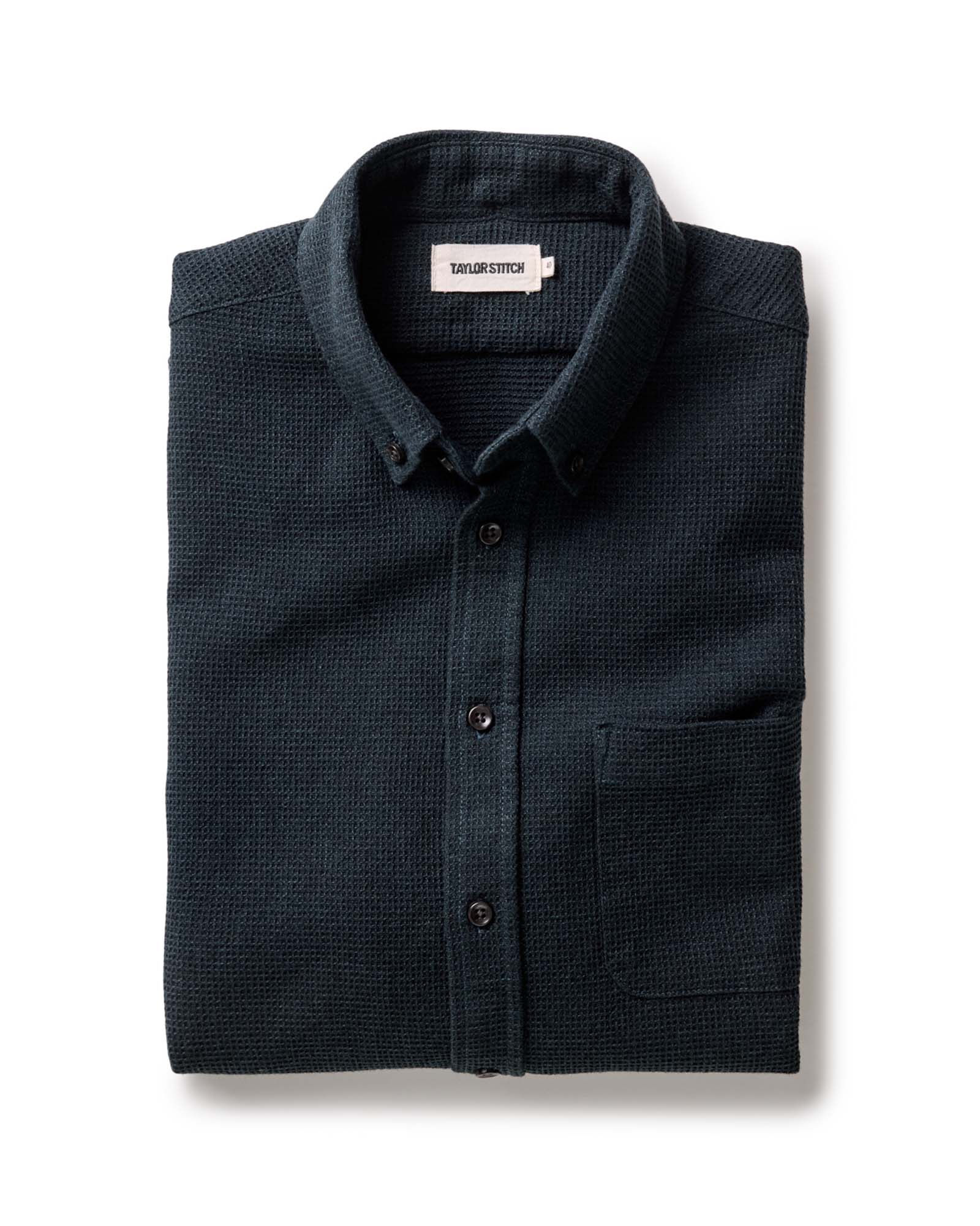 The Jack Mens Button Down Shirt in Forest Waffle | Taylor Stitch