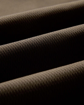 material shot of the neck opening on The Organic Cotton Waffle Crew in Fatigue Olive, Knits by Taylor Stitch