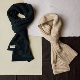 The Rib Scarf in Dark Spruce - featured image