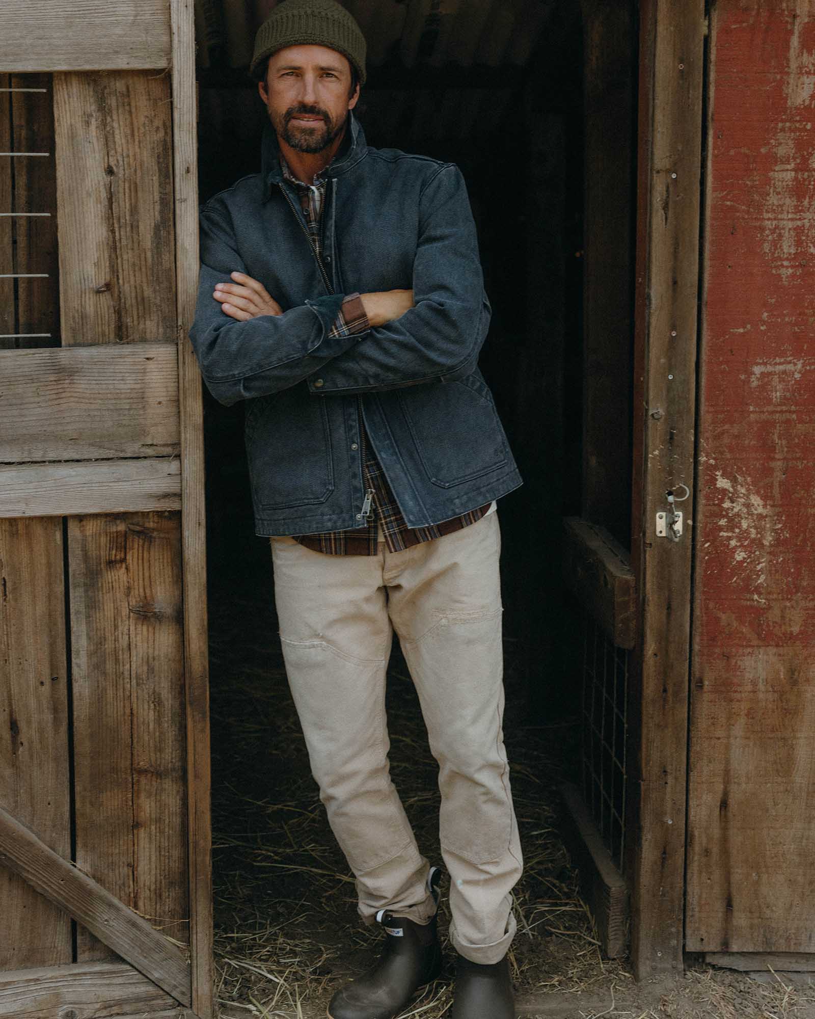 The Workhorse Jacket in Navy Chipped Canvas | Taylor Stitch