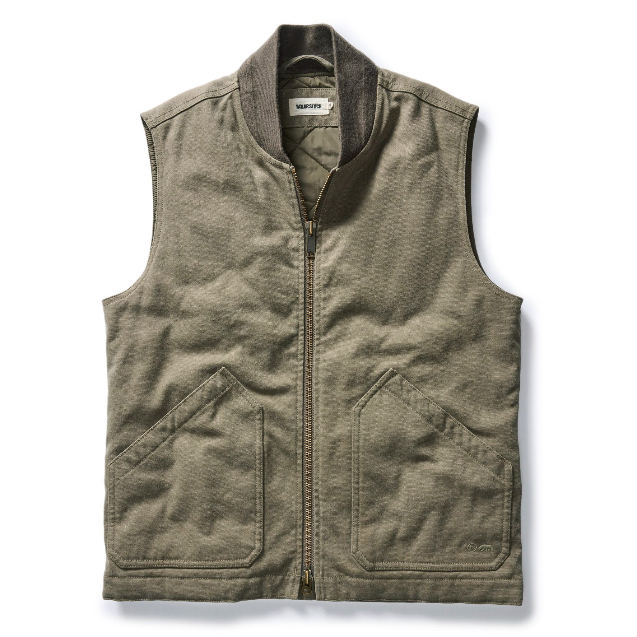 The Workhorse Vest in Stone Boss Duck Taylor Stitch