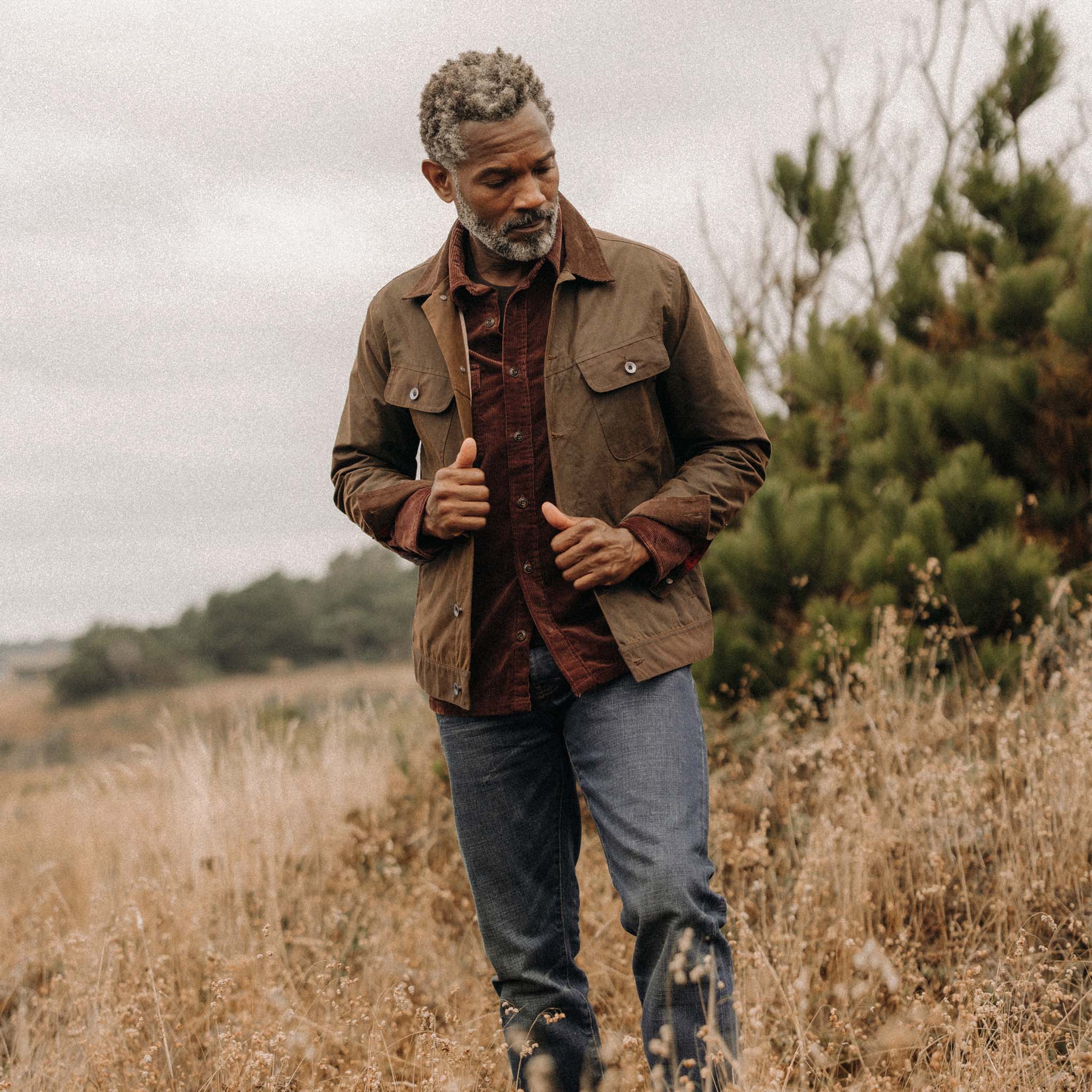 the long haul jacket in tobacco waxed canvas Taylor Stitch Plenty Of Pockets Plenty of cargo space in this riding jacket Tobacco Waxed Canvas Long Haul