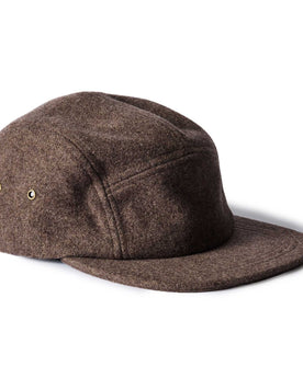side image of The 5-Panel Cap in Heather Sable Wool Blend, Accessories by Taylor Stitch