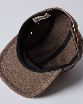 image of the inside of The 5-Panel Cap in Heather Sable Wool Blend, Accessories by Taylor Stitch