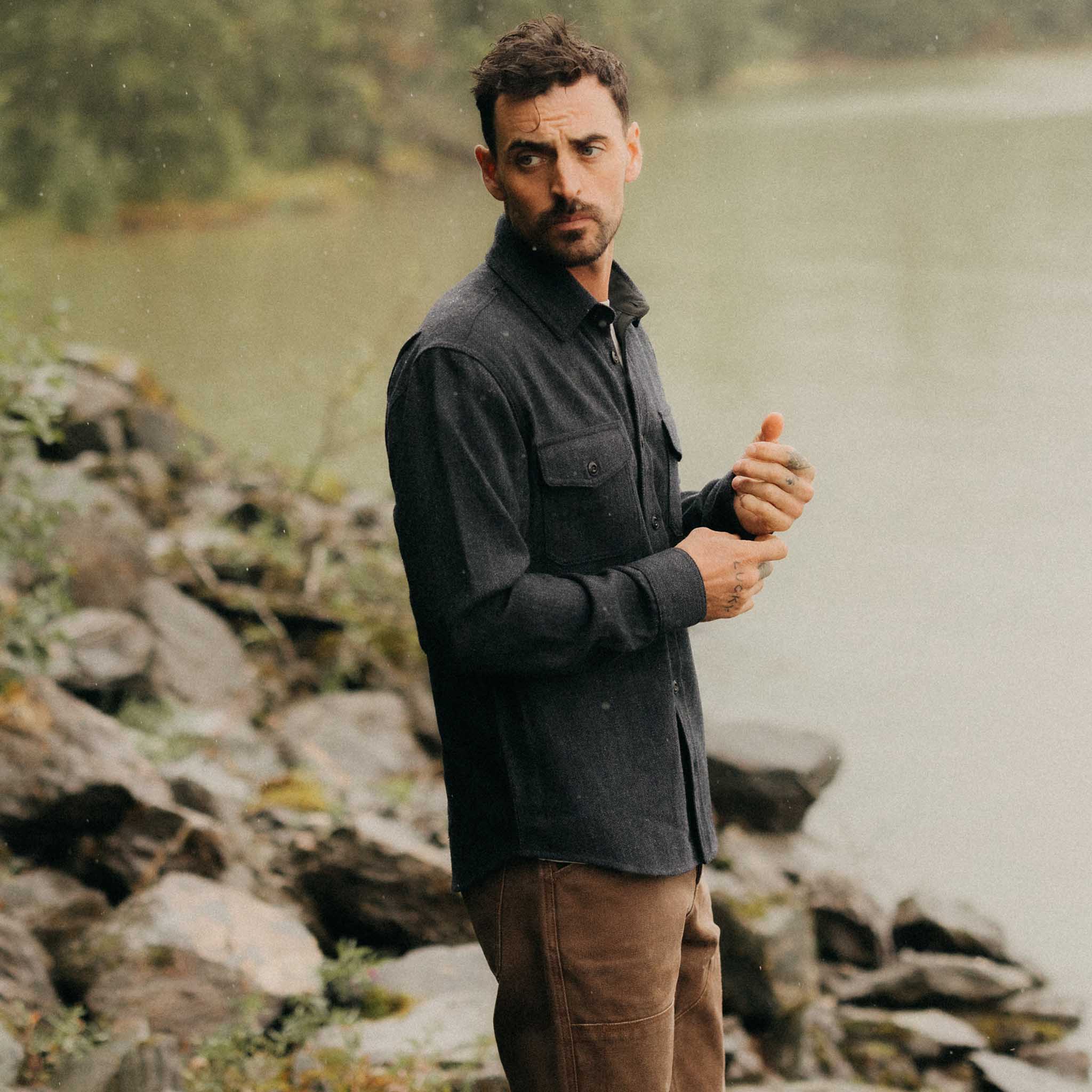 The CPO Shirt in Marine Tweed Wool | Taylor Stitch