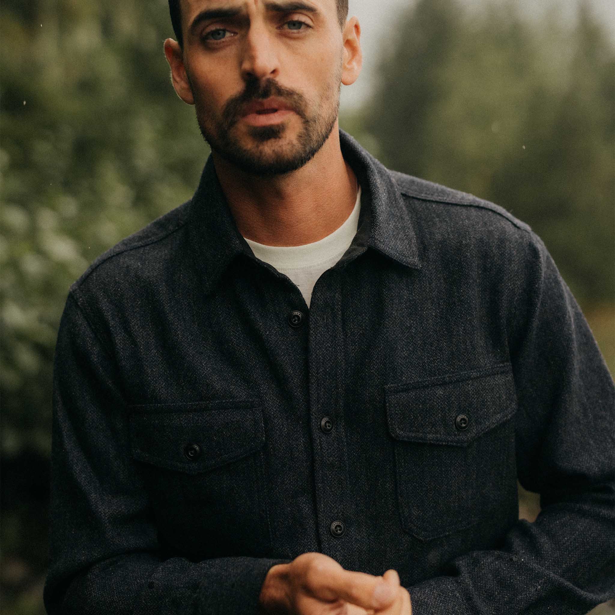 The CPO Shirt in Marine Tweed Wool | Taylor Stitch