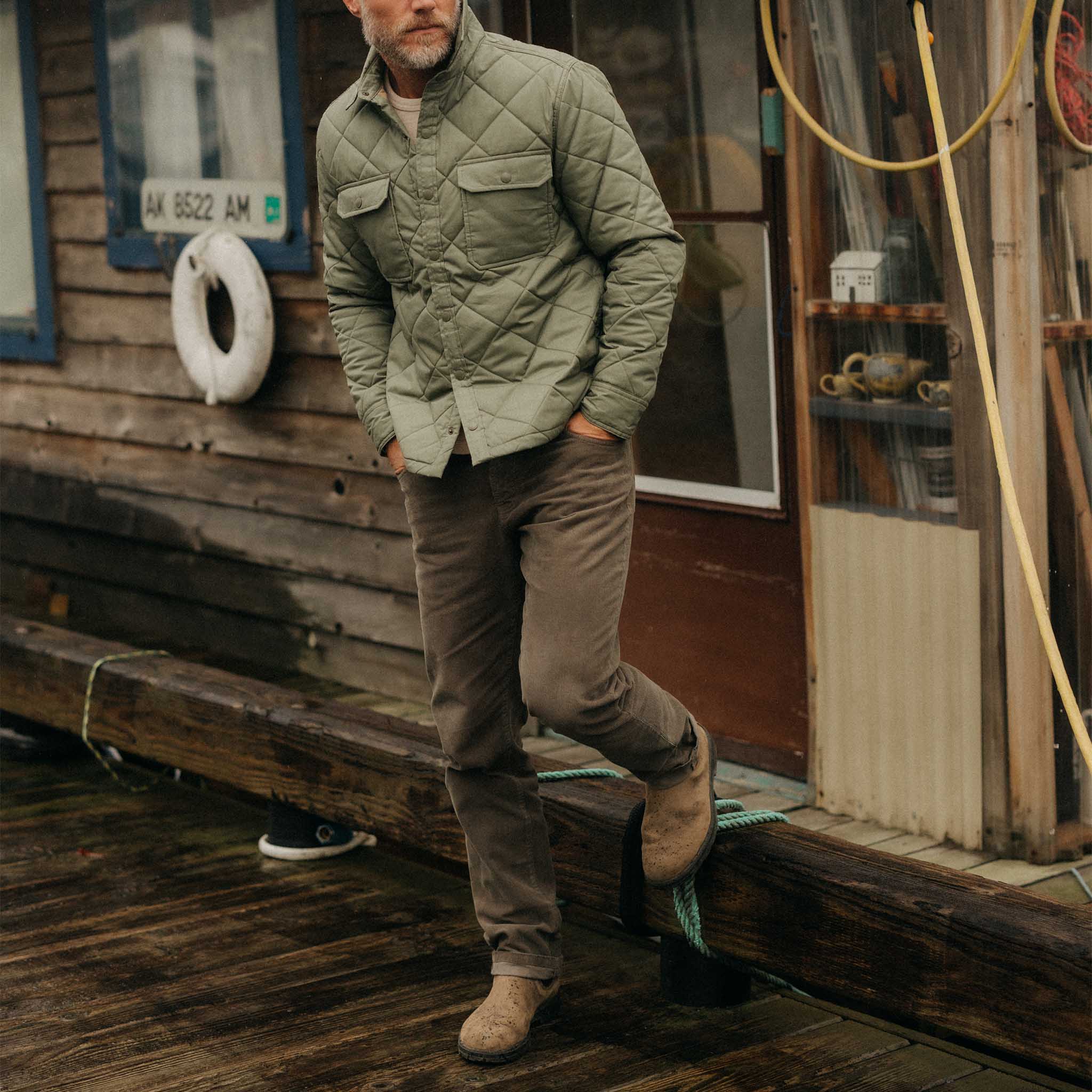 The Democratic 5-Pocket Pant in Fatigue Olive Corduroy The Democratic 5-Pocket Pant in Fatigue Olive Corduroy
