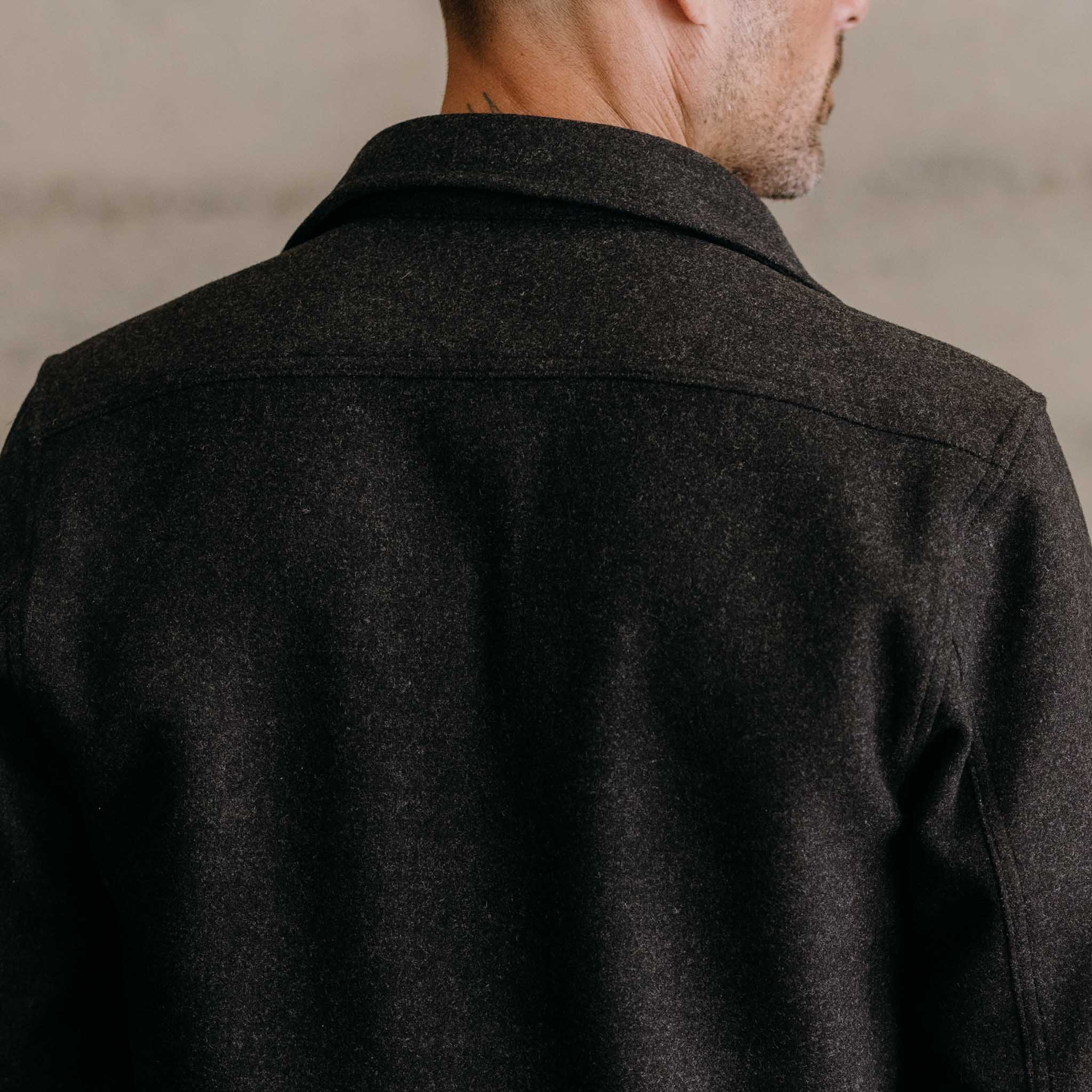 The Maritime Shirt Jacket in Heather Charcoal | Taylor Stitch
