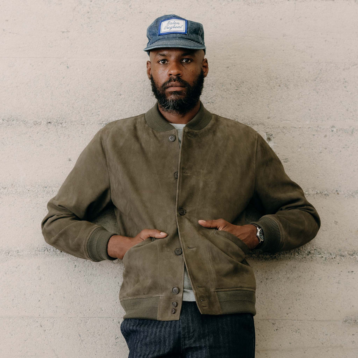 The Bomber Jacket in Army Suede | Taylor Stitch
