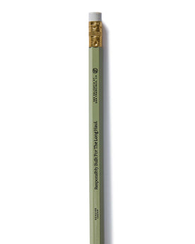 flatlay of the green version of The Cedar Hex Pencil (12-Pack), Accessories by Taylor Stitch