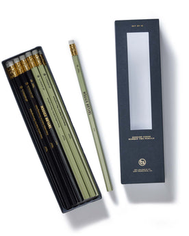 editorial image of The Cedar Hex Pencil (12-Pack) in the packaging, Accessories by Taylor Stitch