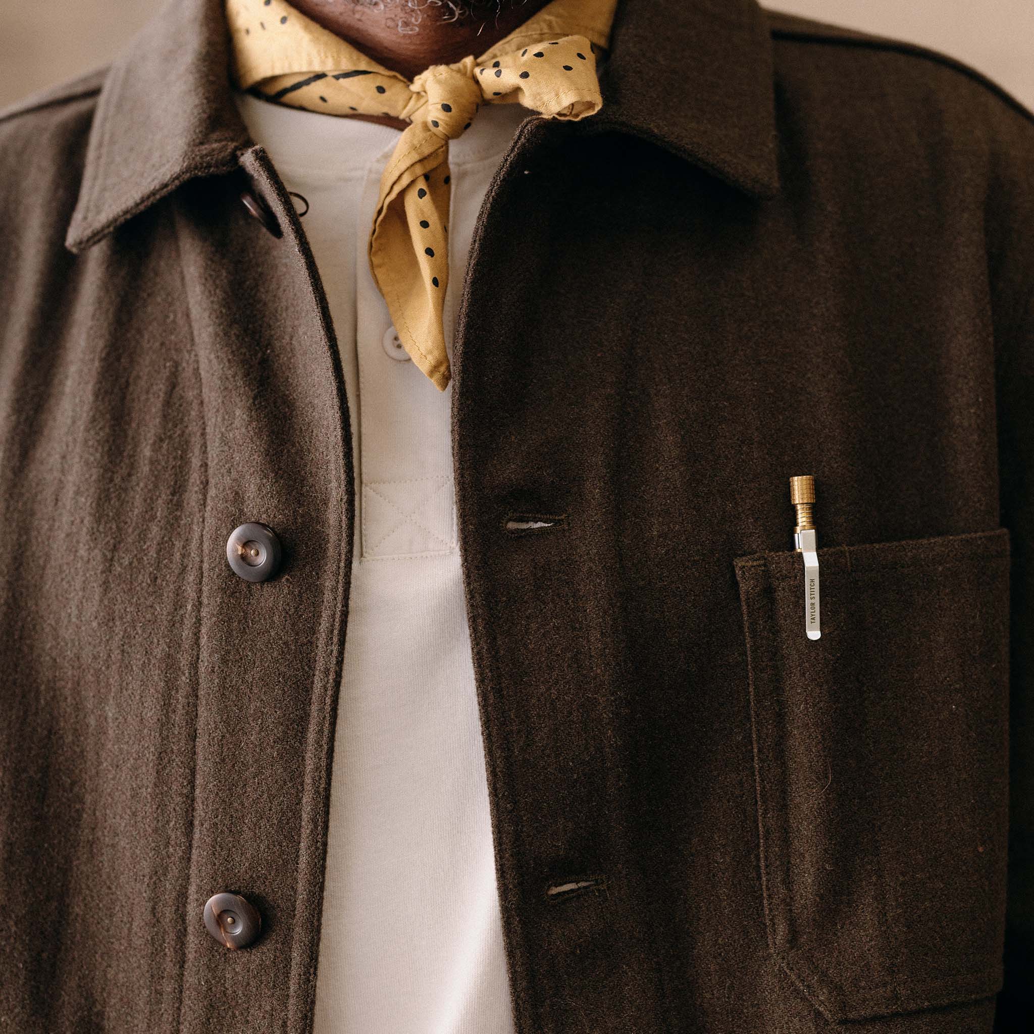 The Ojai Jacket in Army Herringbone Wool | The Treadwell