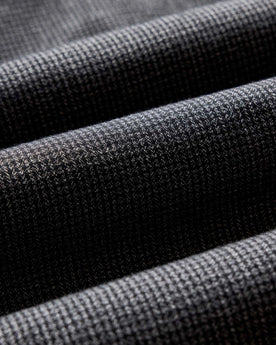 material shot of the fabric on The Jack in Coal Jaspe Check Oxford, Wovens by Taylor Stitch
