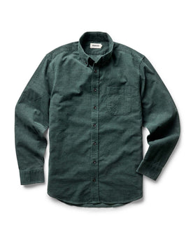 flatlay of The Jack in Heather Pine Pincord, Wovens by Taylor Stitch