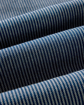 material shot of the fabric on The Jack in Roped Indigo, Wovens by Taylor Stitch