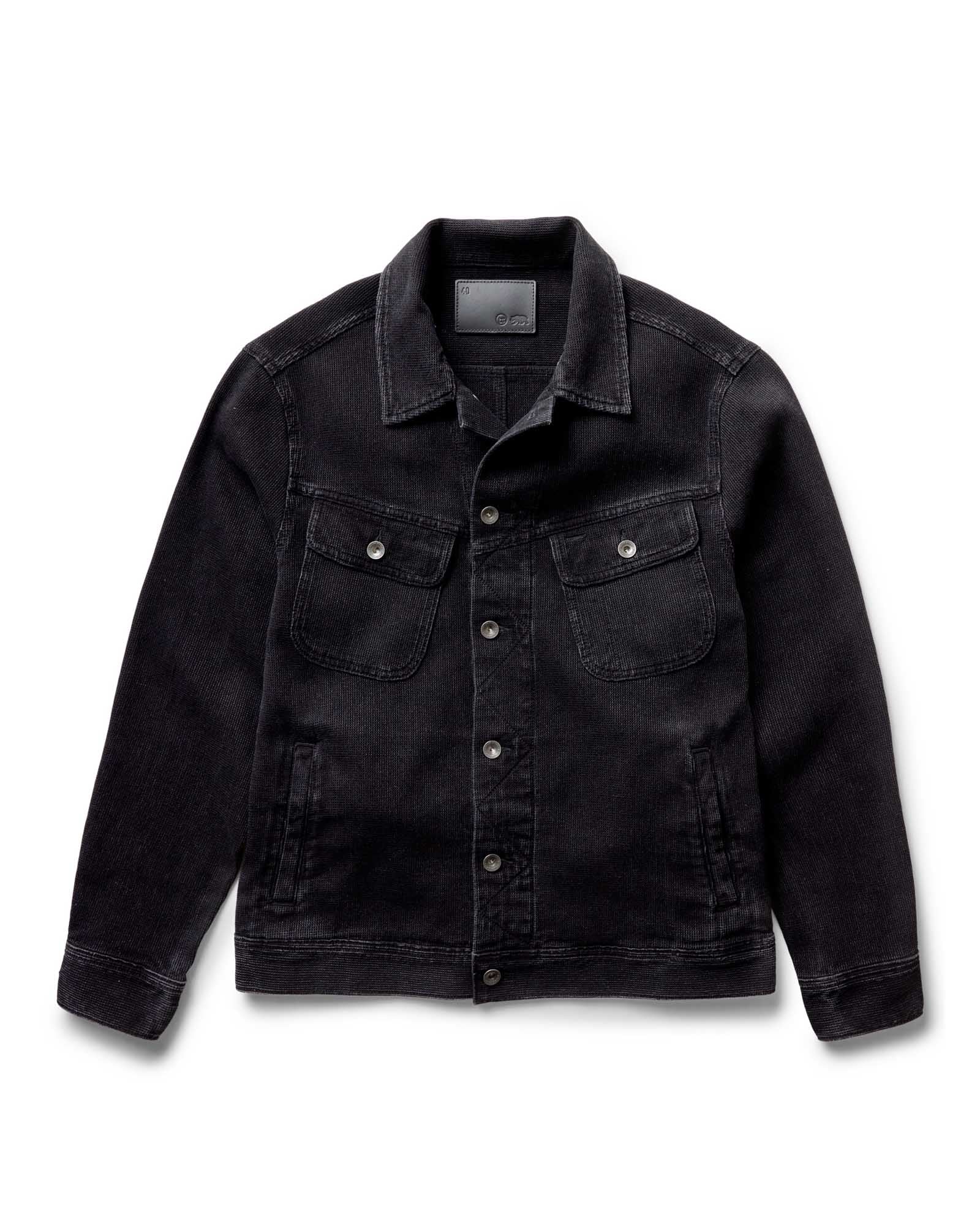 The Long Haul Jacket in Black Indigo Waffle - XXL - 46