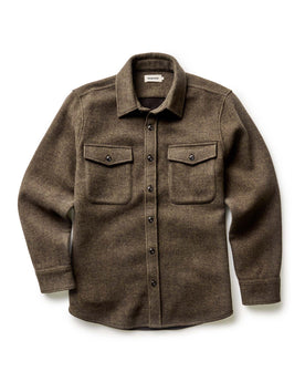 flatlay of The Maritime Shirt Jacket in Ranger Twill Wool, Outerwear by Taylor Stitch