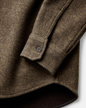 material shot of the sleeves on The Maritime Shirt Jacket in Ranger Twill Wool, Outerwear by Taylor Stitch