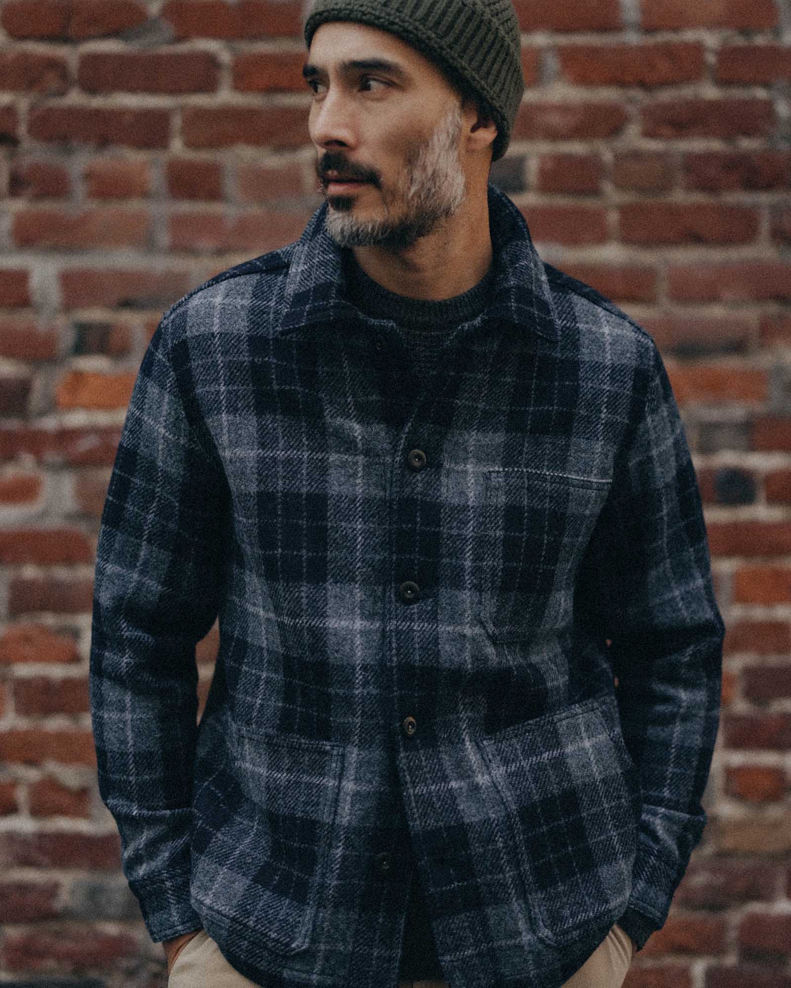 The Ojai Jacket in Midnight Tartan Harris Tweed Wool | Taylor Stitch
