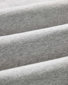 material shot of the fabric on The Organic Cotton Tee in Heather Grey, Knits by Taylor Stitch