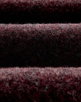 material shot of the fabric on The Eastmoor Sweater in Heather Port Wool, Knits by Taylor Stitch