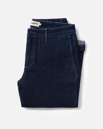The Camden Pant in Rinsed Indigo Roped Denim