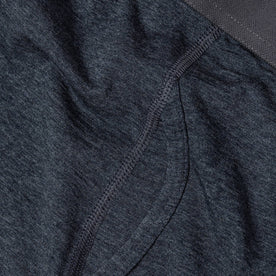 material shot of fabric detailing on The Merino Boxer in Heather Navy