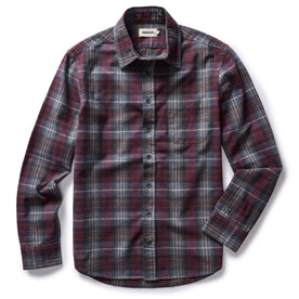 flatlay of The California in Evening Sky Plaid, shown in full
