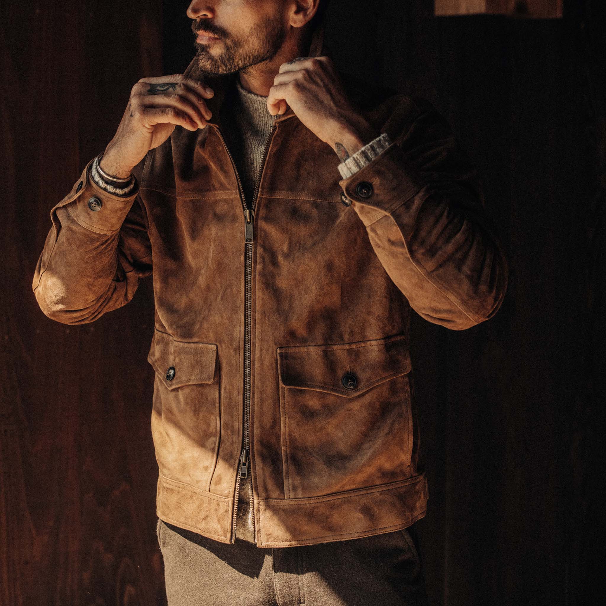 Vintage mens shop suede jacket