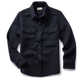 The Maritime Shirt Jacket in Dark Navy Wool - featured image