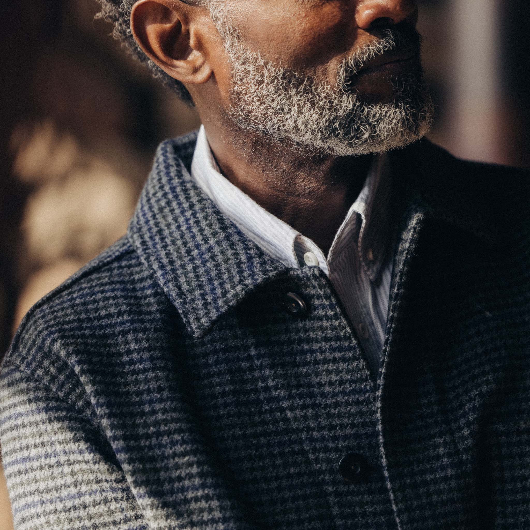 The Ojai Jacket in Ash Guncheck Wool | Taylor Stitch