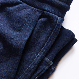 material shot of the pockets on The Sunset Pant in Indigo Terry