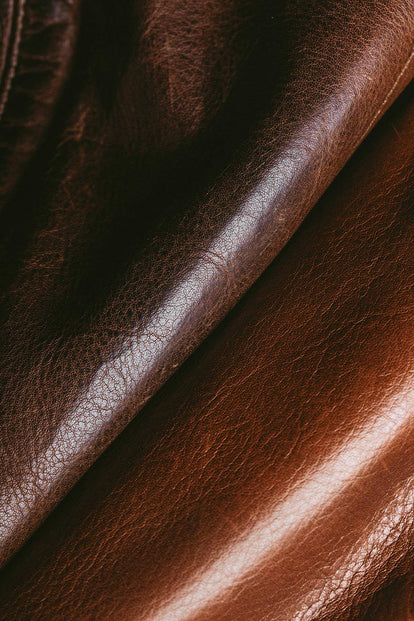 closeup shot of leather