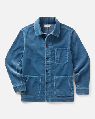flatlay of The Ojai Jacket in Washed Indigo Corduroy