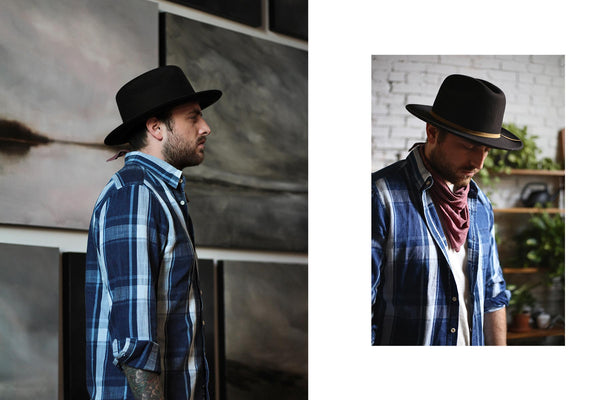 shane rocking the california and a packable lane splitter—two images in studio