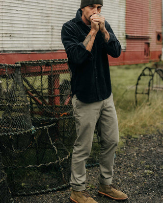 The Slim Foundation Pant in Organic Smoked Olive