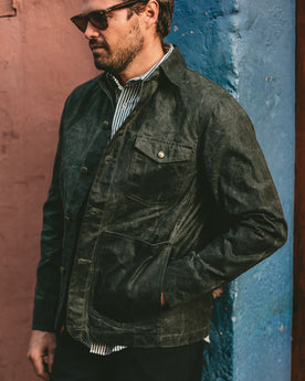 The Project Jacket in Olive Beeswaxed Canvas: Alternate Image 7, Outerwear by Taylor Stitch