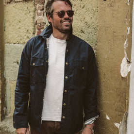 The Chore Jacket in Navy Dry Wax Canvas - featured image