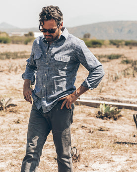 The Chore Shirt in Indigo Striped Chambray: Alternate Image 1, Wovens by Taylor Stitch