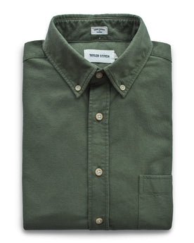 The Jack in Brushed Army Oxford: Featured Image, Wovens by Taylor Stitch
