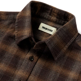 Material shot of the collar on The Yosemite Shirt in Timber Shadow Plaid