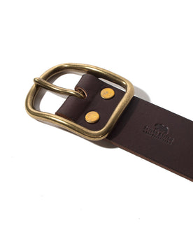 Chocolate Brass Buckle Belt - 1.5: Alternate Image 1, Accessories by Taylor Stitch