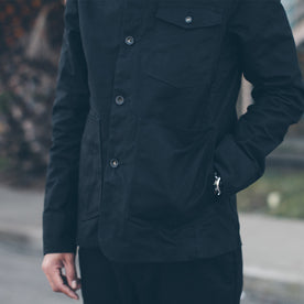 The Project Jacket in Black Water Repellent Canvas: Alternate Image 3