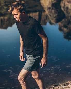 The Crewneck Pocket Tee in Black Merino: Alternate Image 1, Knits by Taylor Stitch