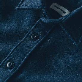 The Maritime Shirt Jacket in Navy Donegal Lambswool: Alternate Image 2
