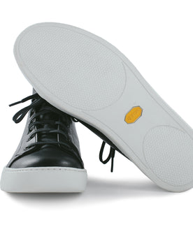 The Court Classic Mid in Black Leather: Alternate Image 1, Footwear by Taylor Stitch