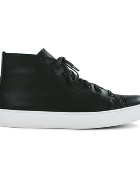The Court Classic Mid in Black Leather: Featured Image, Footwear by Taylor Stitch