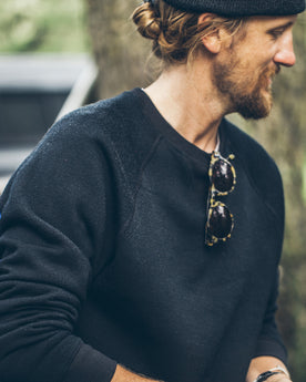 The Merino Crewneck in Black Fleece: Alternate Image 2, Outerwear by Taylor Stitch