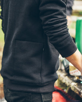The Merino Crewneck in Black Fleece: Alternate Image 4, Outerwear by Taylor Stitch