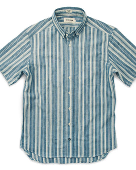 The Short Sleeve California in Blue Striped Chambray: Alternate Image 6, Wovens by Taylor Stitch
